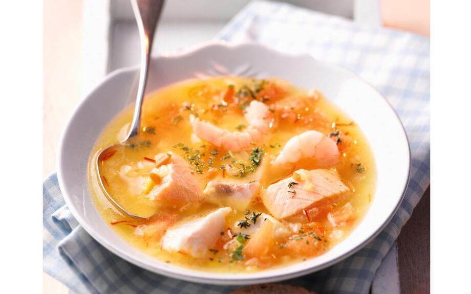 Soupe de poissons au safran : Recette de Soupe de poissons au safran