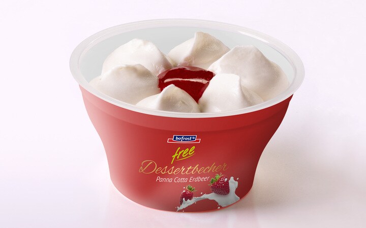 Coupes glacées ‘panna cotta – fraise’ (Numéro d’article 10131)